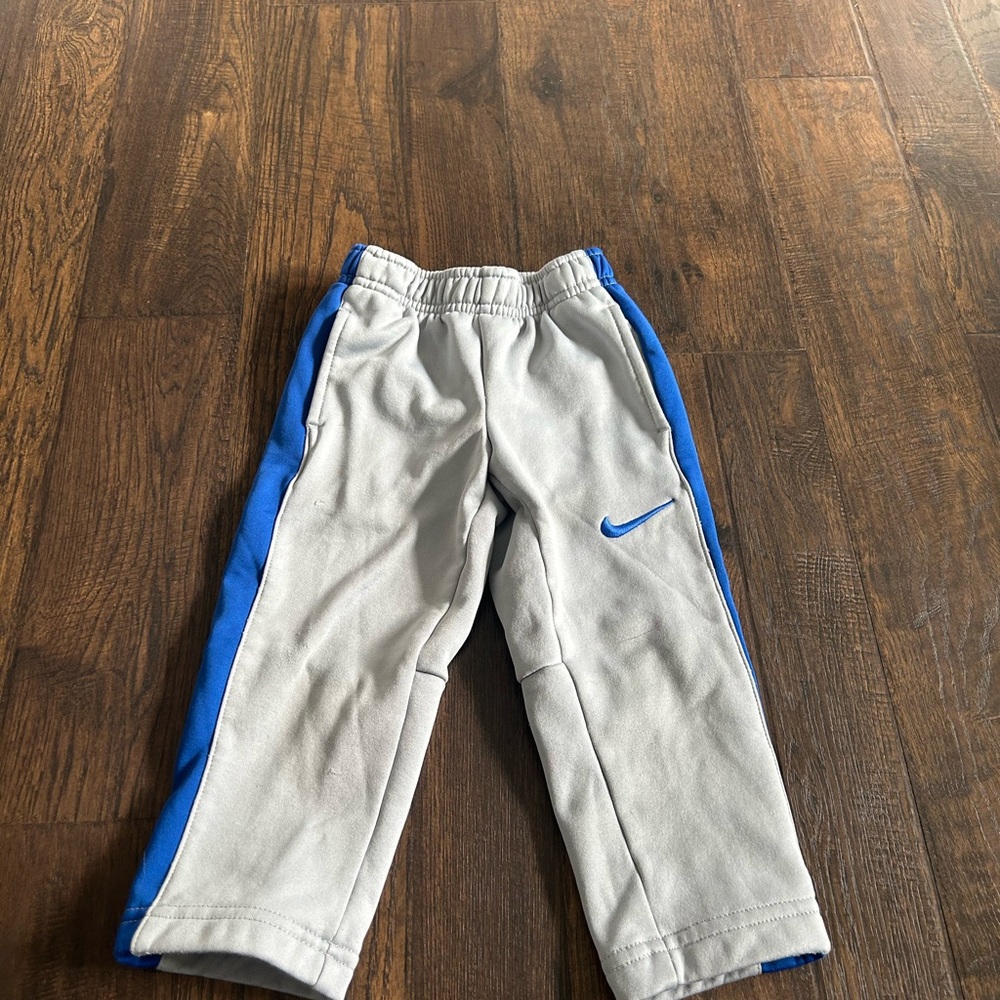 Nike Kids Grey and Blue Track Pants